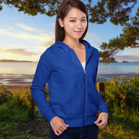Gildan Adult Unisex Zip-Up Hoodie, Walk on Water Woman (Image on back)