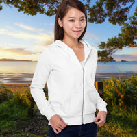 Gildan Adult Unisex Zip-Up Hoodie, Walk on Water Woman (Image on back)