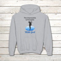 Gildan Youth Unisex Hoodie, Walk on Water Girl