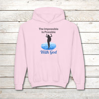 Gildan Youth Unisex Hoodie, Walk on Water Girl