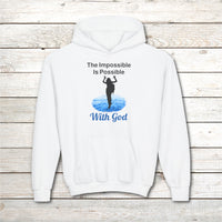 Gildan Youth Unisex Hoodie, Walk on Water Girl