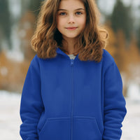 Gildan Youth Unisex Zip-Up Hoodie, Walk on Water Girl (Image on Back)