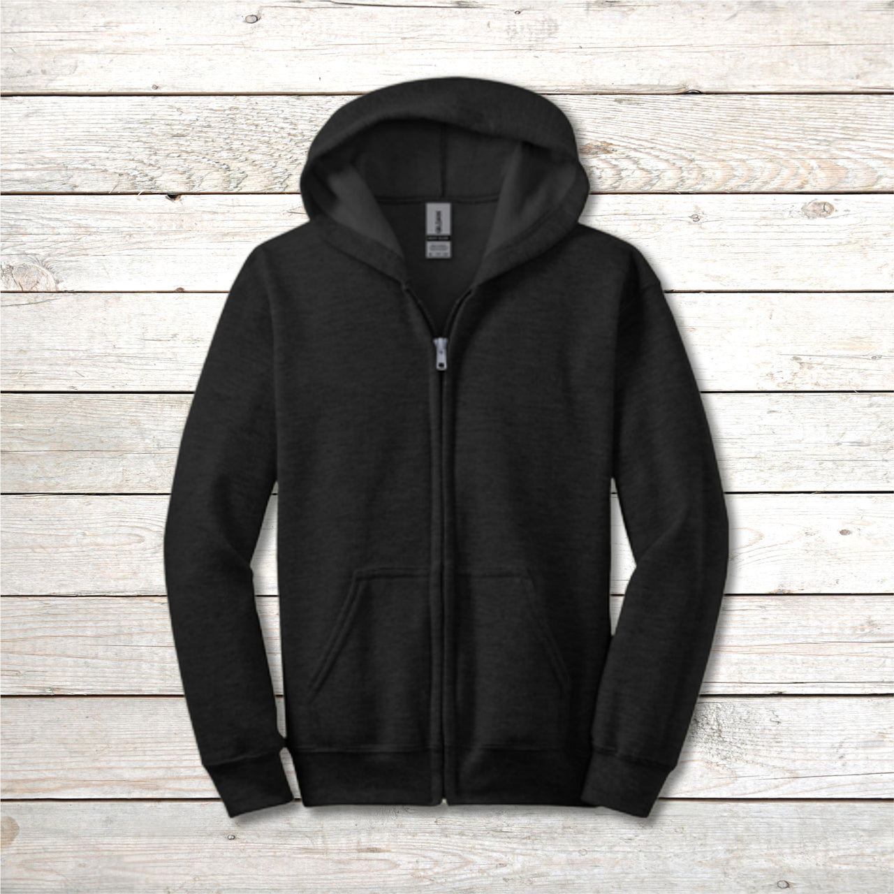 Gildan Youth Unisex Zip-Up Hoodie, Walk on Water Girl (Image on Back)