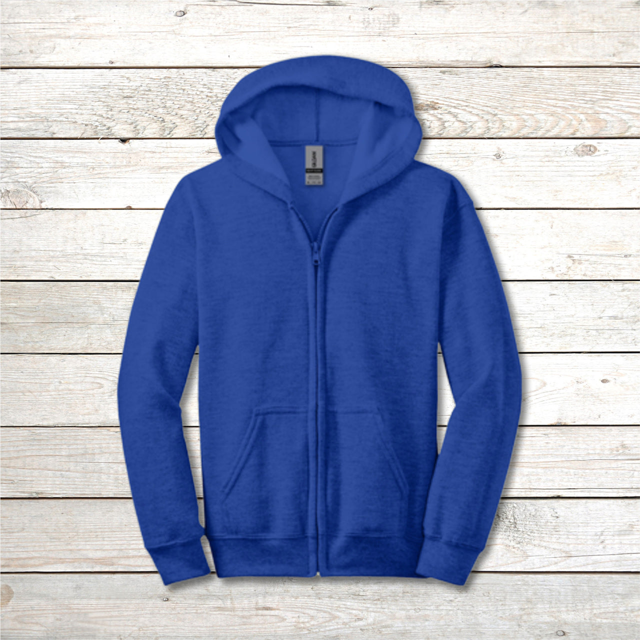 Gildan Youth Unisex Zip-Up Hoodie, Walk on Water Girl (Image on Back)