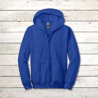 Gildan Youth Unisex Zip-Up Hoodie, Walk on Water Girl (Image on Back)