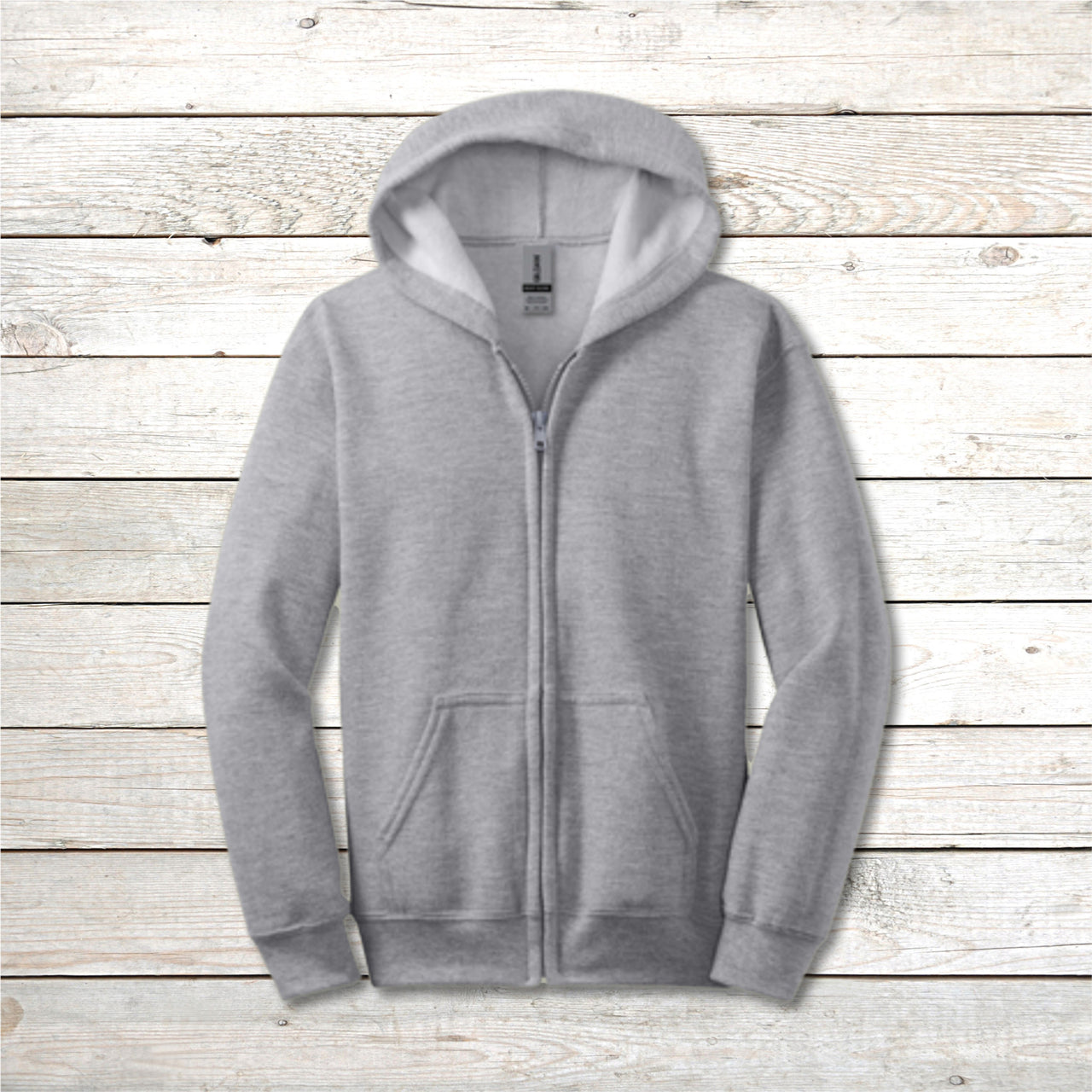 Gildan Youth Unisex Zip-Up Hoodie, Walk on Water Girl (Image on Back)
