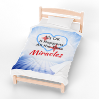 Premium Plush Velveteen Blanket, Miracles Happen