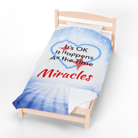 Premium Plush Velveteen Blanket, Miracles Happen