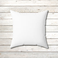 Reversible Throw Pillow, Miracles Happen - White Back