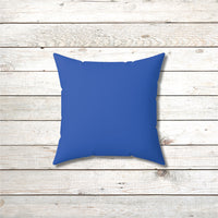 Reversible Throw Pillow, Miracles Happen - Dark Blue Back