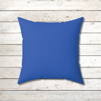 Reversible Throw Pillow, Miracles Happen - Dark Blue Back