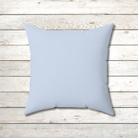 Reversible Throw Pillow, Miracles Happen - Light Blue Back