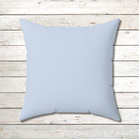 Reversible Throw Pillow, Miracles Happen - Light Blue Back