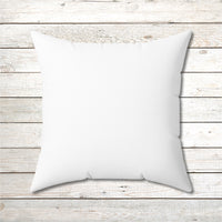 Reversible Throw Pillow, Walk on Water Woman - White Back