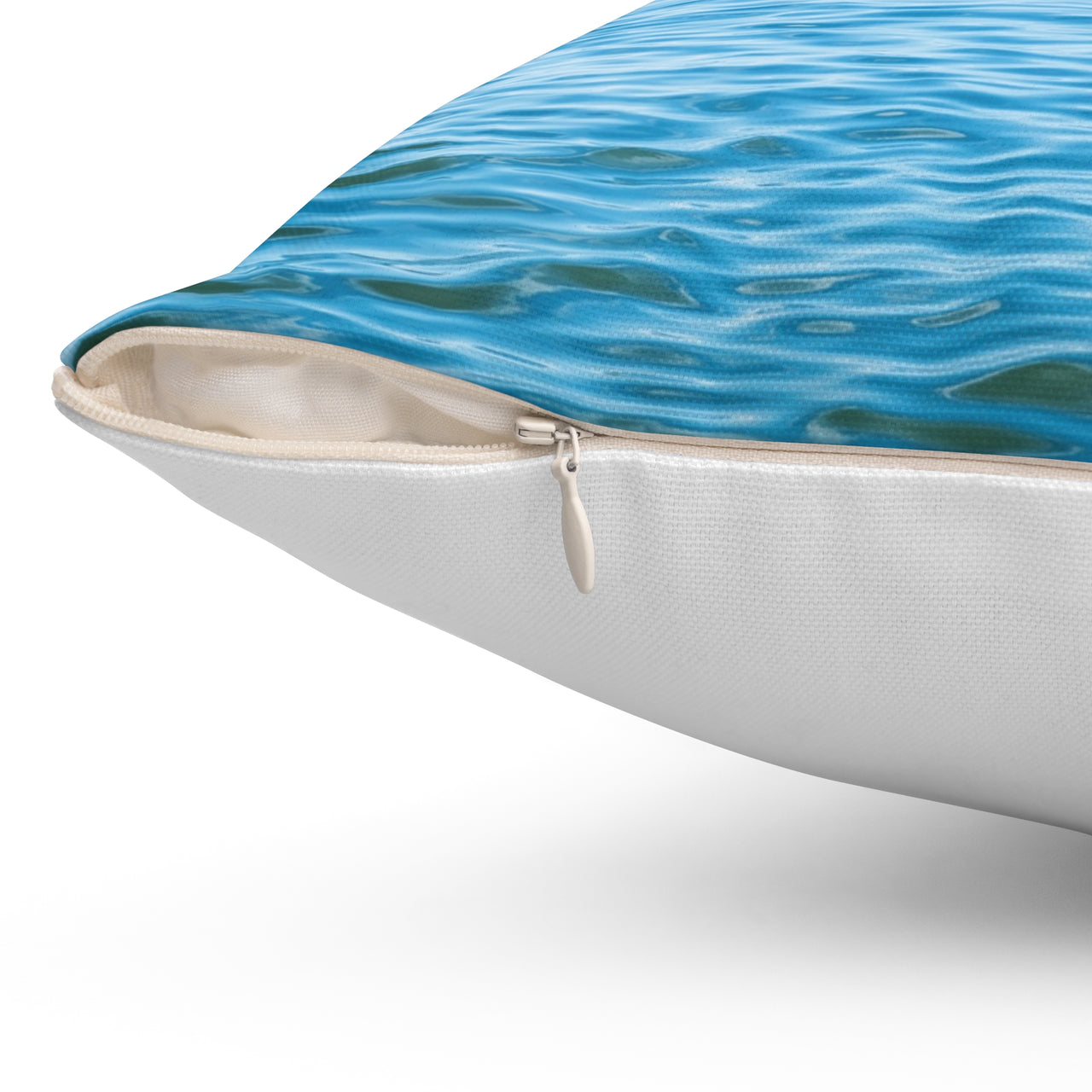 Reversible Throw Pillow, Walk on Water Woman - White Back