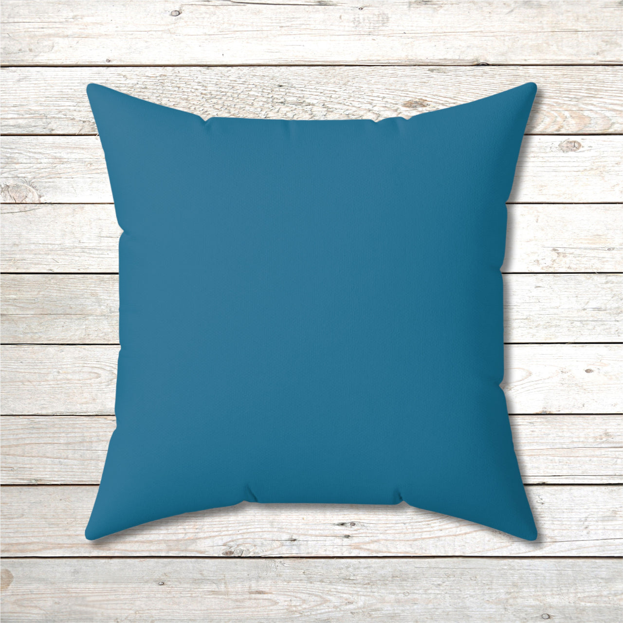 Reversible Throw Pillow, Walk on Water Woman - Sea Blue Back
