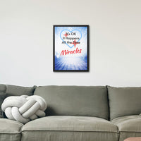 Framed Canvas Wall Art, Miracles Happen