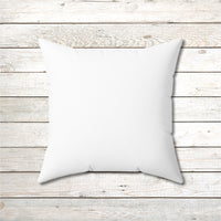 Reversible Throw Pillow, Walk on Water Family - White Back