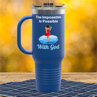 Polar Camel Travel Mug - 40oz Stainless Steel, Walk on Water Woman
