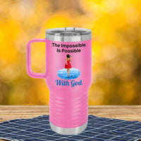 Polar Camel Travel Mug - 20oz Stainless Steel, Walk on Water Woman