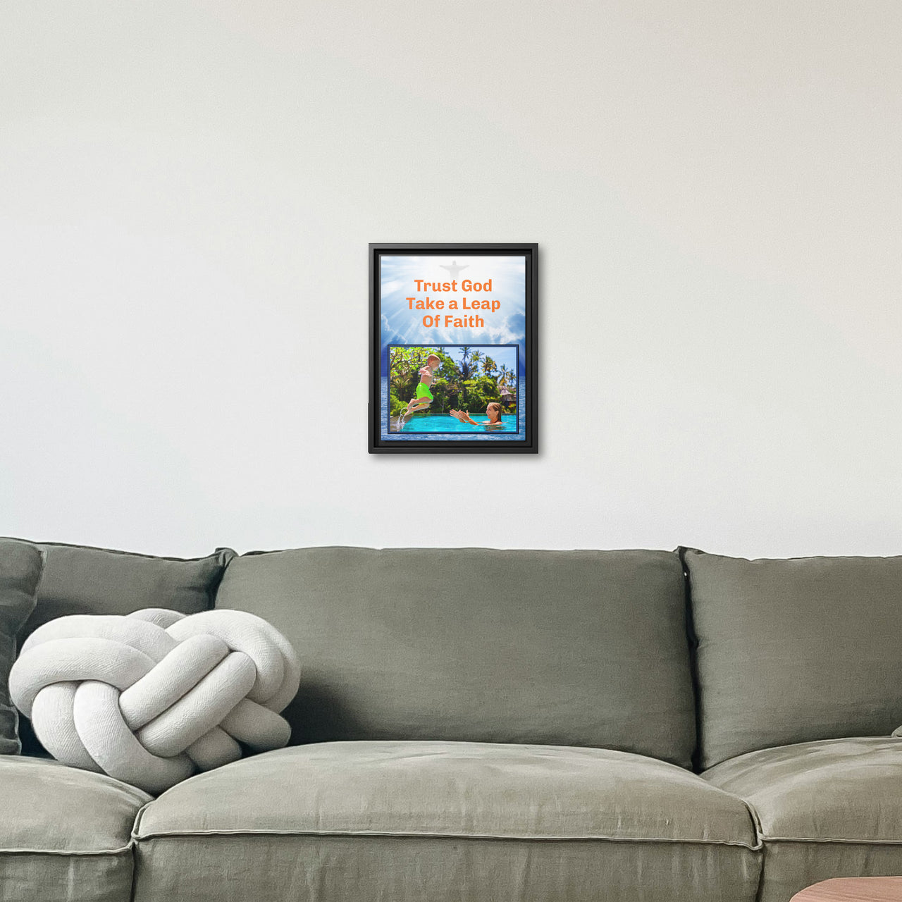 Framed Canvas Wall Art, Leap of Faith