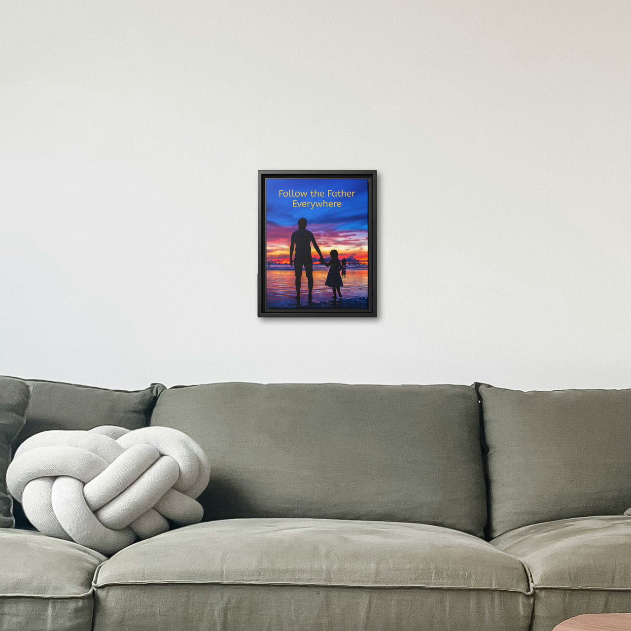 Framed Canvas Wall Art, Follow the Father