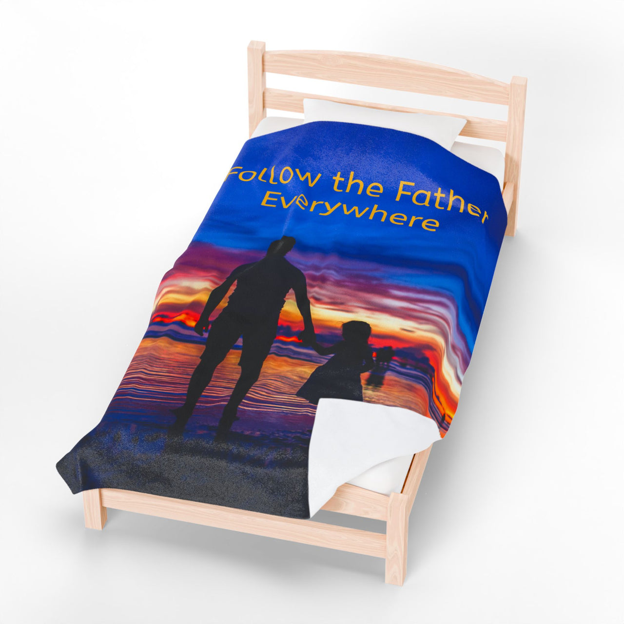 Premium Plush Velveteen Blanket, Follow the Father