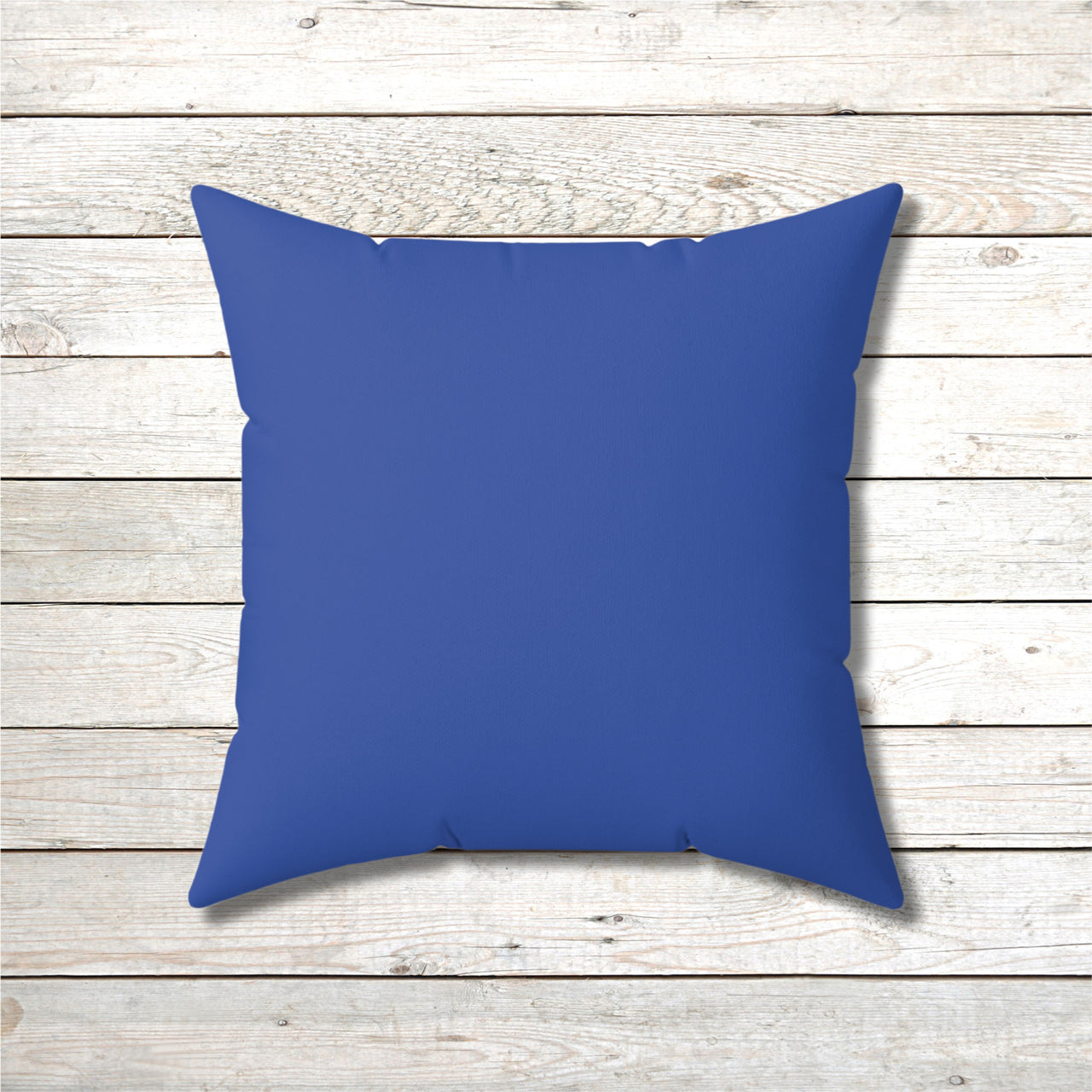 Reversible Throw Pillow, Leap of Faith - Dark Blue Back