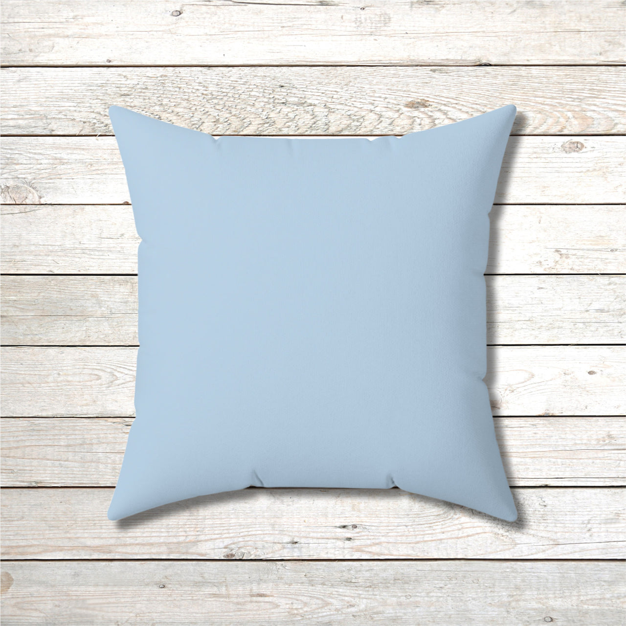 Reversible Throw Pillow, Leap of Faith - Light Blue Back