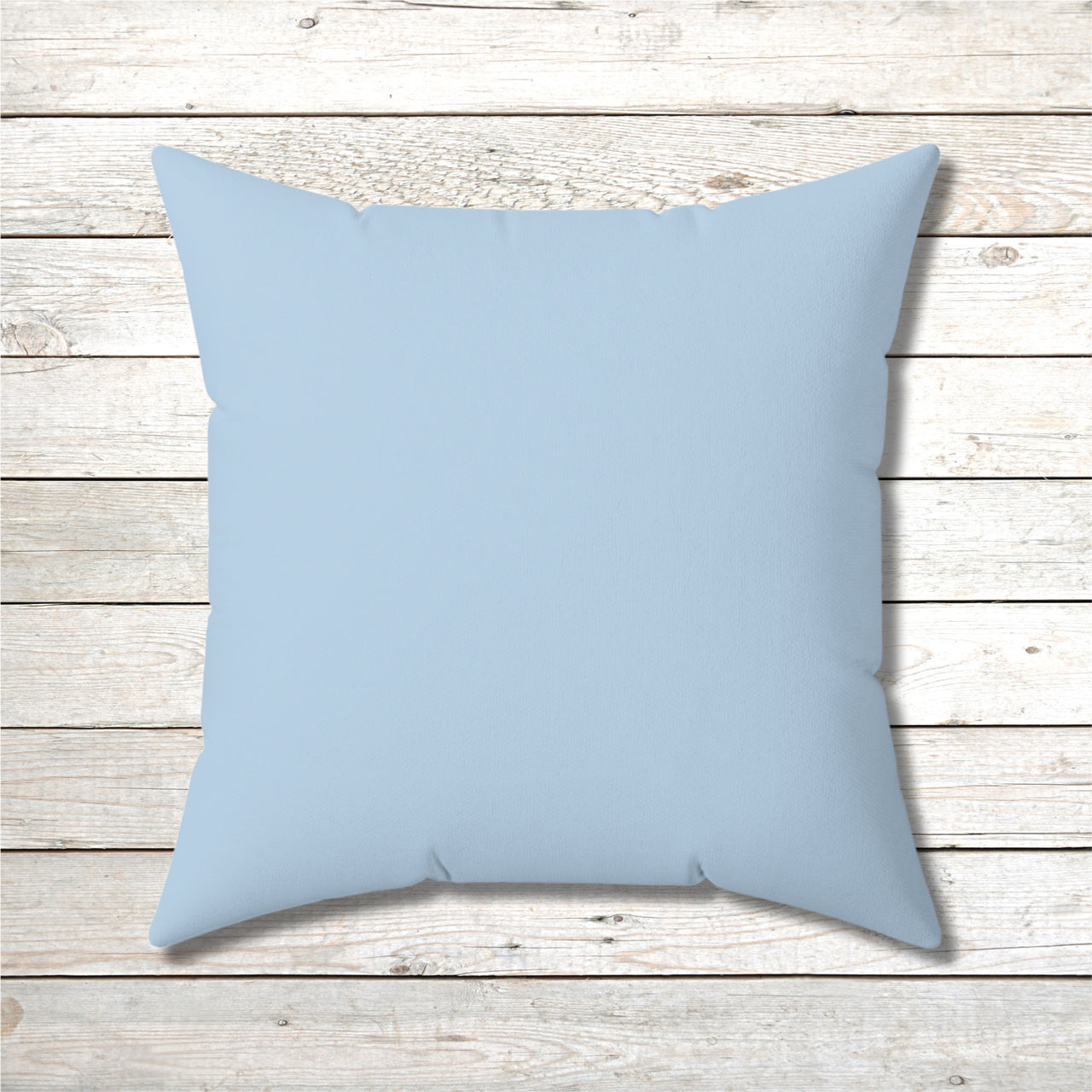 Reversible Throw Pillow, Leap of Faith - Light Blue Back