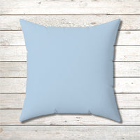 Reversible Throw Pillow, Leap of Faith - Light Blue Back