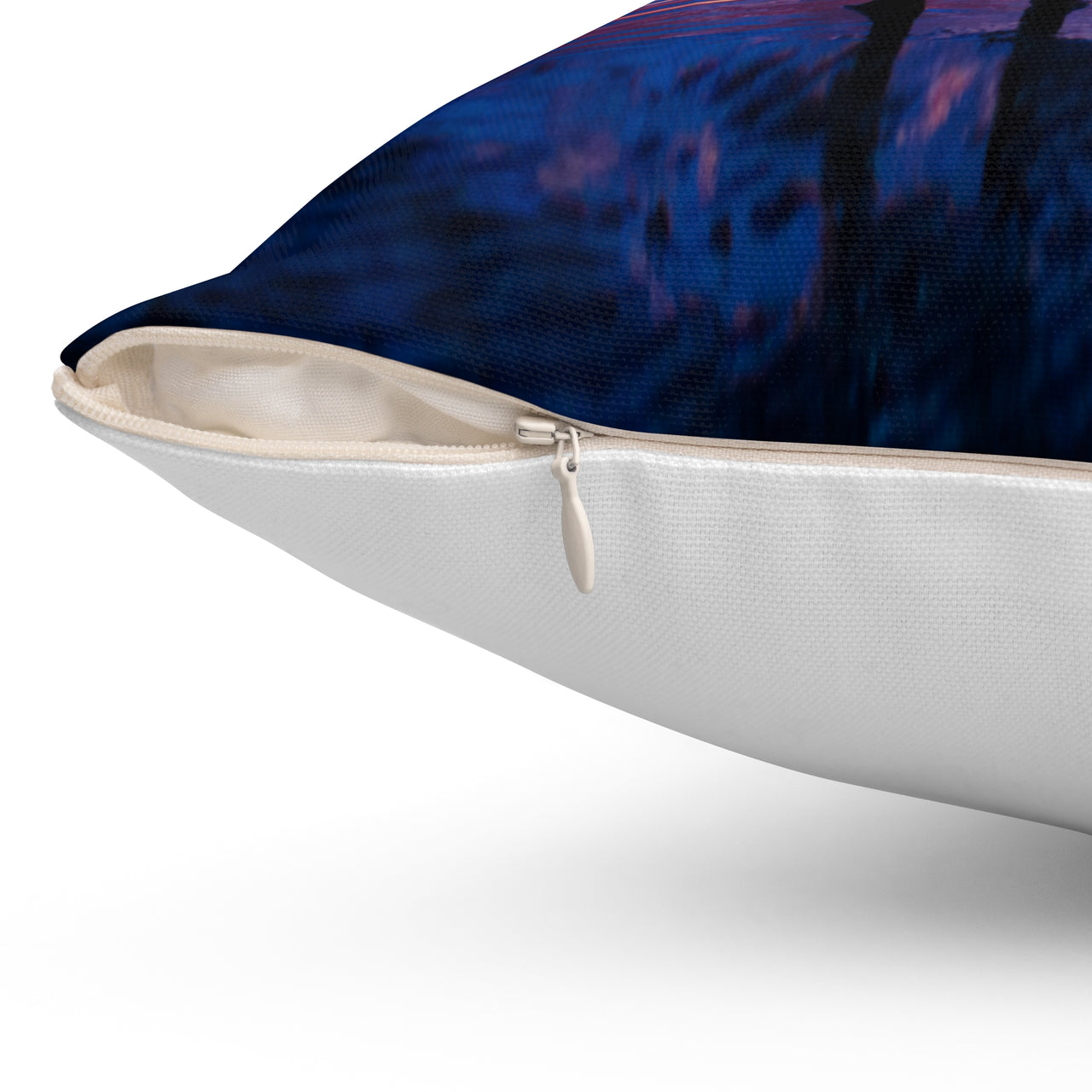 Reversible Throw Pillow, Follow the Father - White Back