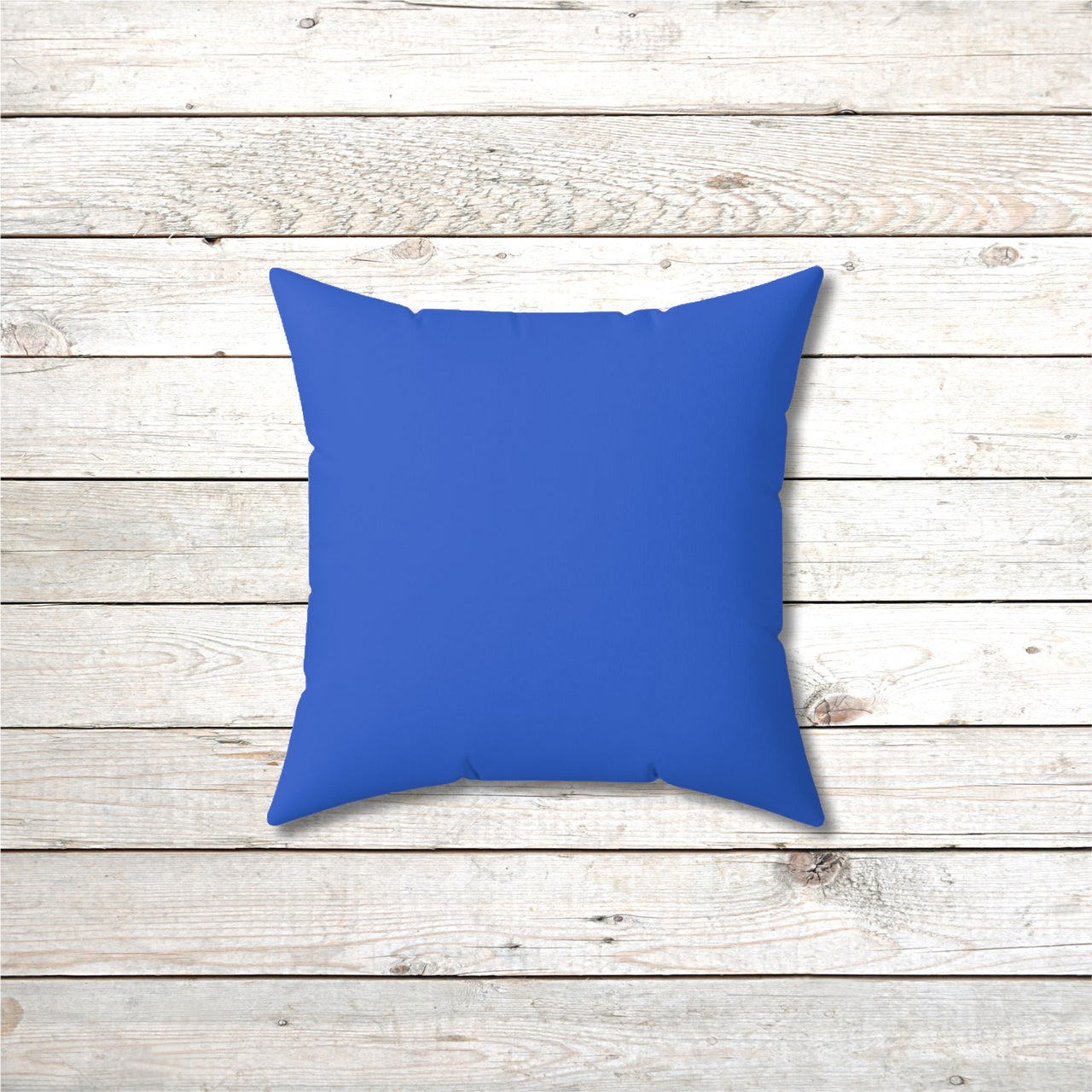 Reversible Throw Pillow, Follow the Father - Royal Blue Back