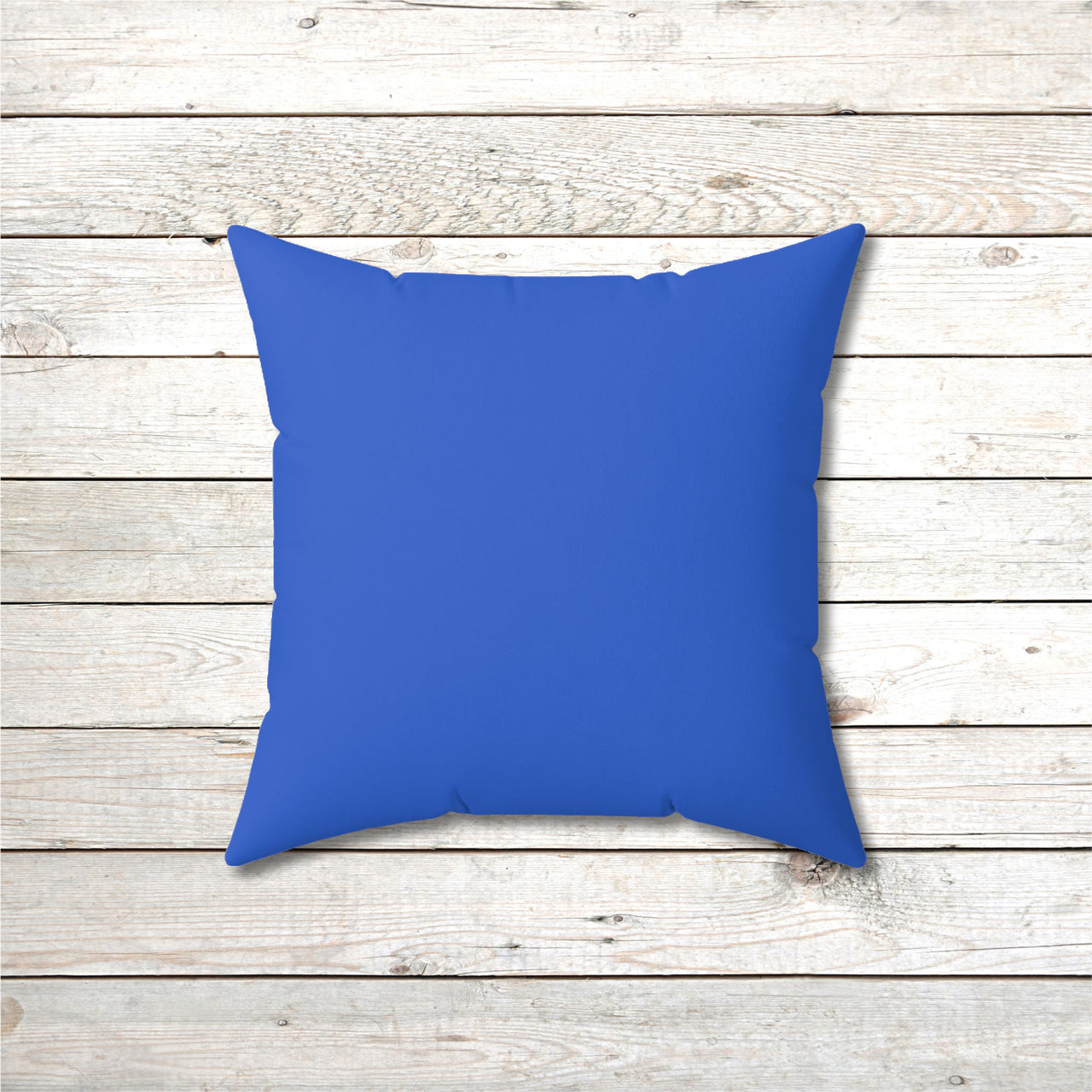 Reversible Throw Pillow, Follow the Father - Royal Blue Back
