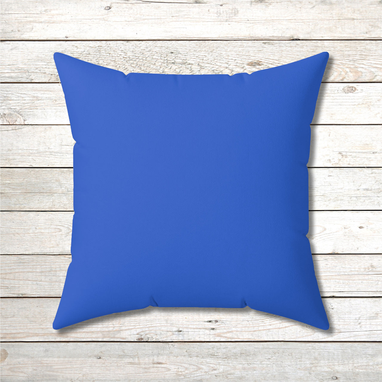 Reversible Throw Pillow, Follow the Father - Royal Blue Back
