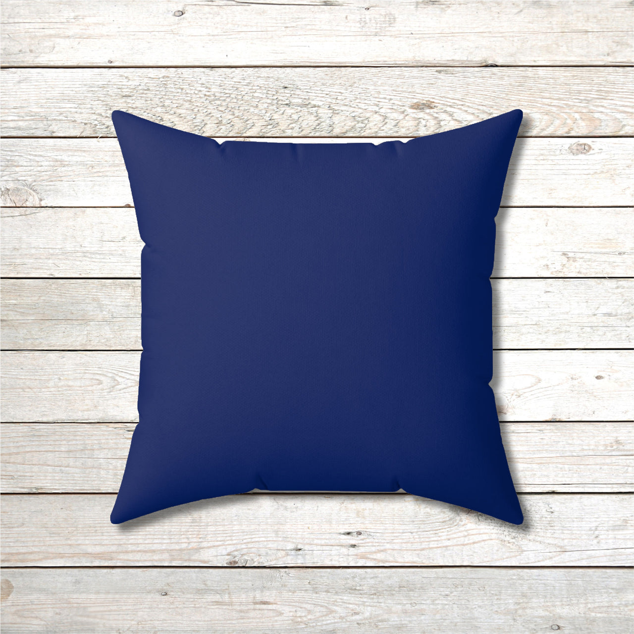Reversible Throw Pillow, Follow the Father - Dark Royal Blue Back
