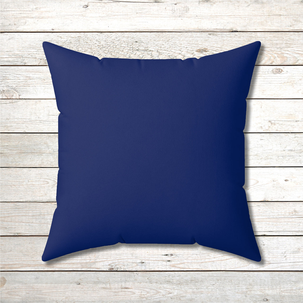 Reversible Throw Pillow, Follow the Father - Dark Royal Blue Back