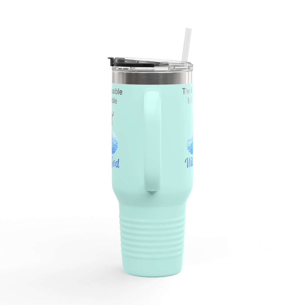 Polar Camel Travel Mug - 40oz Stainless Steel, Walk on Water Man