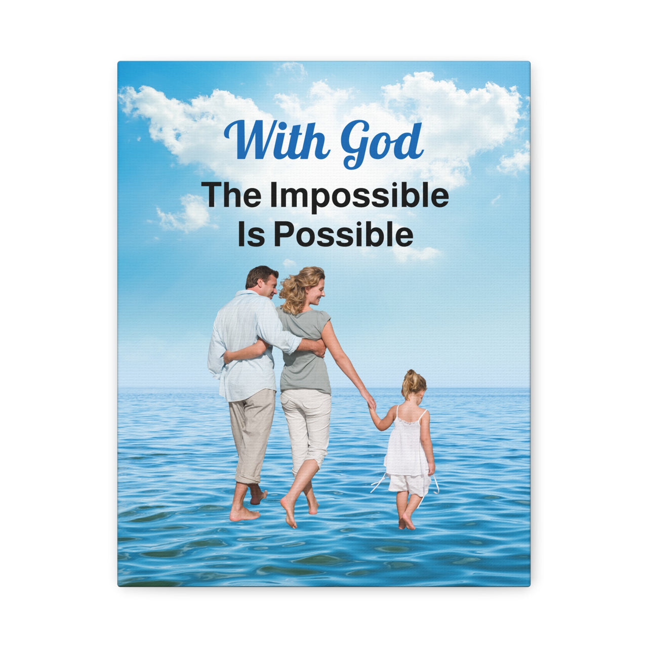 Canvas Wall Art, Walk on Water Family
