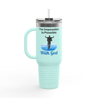 Polar Camel Travel Mug - 40oz Stainless Steel, Walk on Water Man