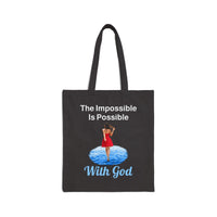 Cotton canvas tote bag with
