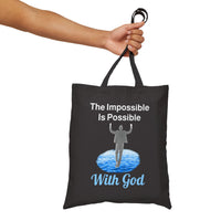 Cotton Canvas Tote Bag, Walk on Water Man