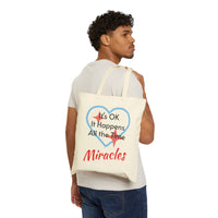 Cotton canvas tote bag with
