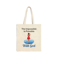 Cotton canvas tote bag with