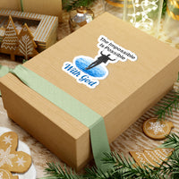 4-inch sticker on gift box