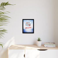 Framed canvas wall art with “Miracles Happen” design, inspirational message
