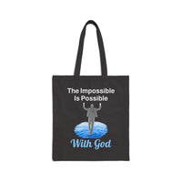Cotton canvas tote bag with