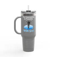 Polar Camel Travel Mug - 40oz Stainless Steel, Walk on Water Man