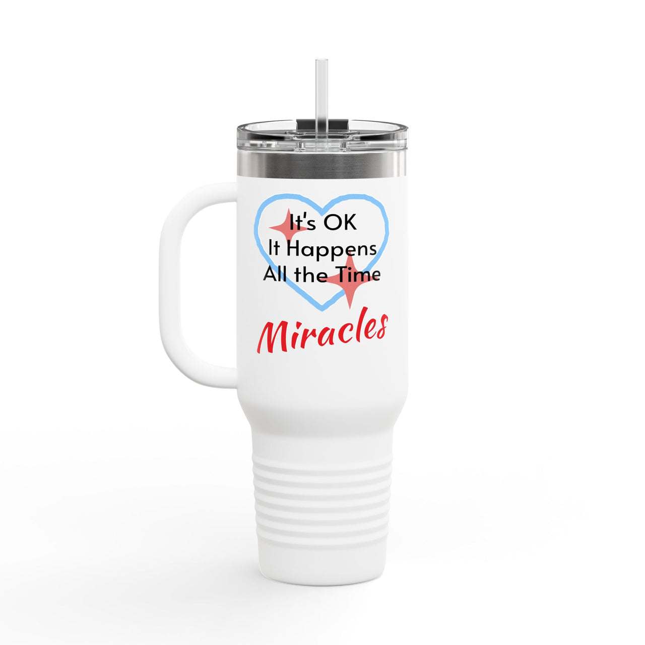 Polar Camel Travel Mug - 40oz Stainless Steel, Miracles Happen