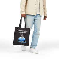 Cotton Canvas Tote Bag, Walk on Water Man